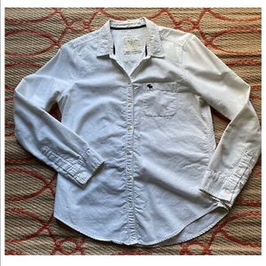 Womens Solid Long Sleeve Button Down Office Blouse